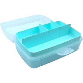 Resim Mey İthalat Mey Ithalat® 12 Bölmeli Çok Amaçlı Takı Toka Kutusu Dikiş Kutusu Kapaklı Organizer Kutusu Bölmeli Kutu 