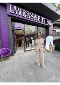 Resim Krep Kumaş Ayrobin Takım-bej Rengi-185 Bej 