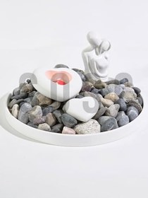 Resim SOSC Doğal Nazilli Dere Çakıl Taşı, Tamburlanmış Dekoratif Taş, Renkli Dolomit, 2-4 cm, 3 Kg, Saksı Dibi, Akvaryum ve Bahçe Düzenleme 