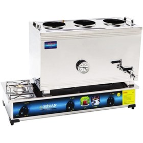 Resim Mizan 60 Lık Lpg Tüplü 40 Litre 3 Demlikli Çay Kazanı - Çay Ocağı 