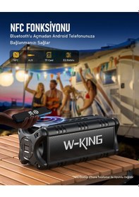 Resim W-kıng D8-1 Bluetooth Hoparlör, 90w Ultra Bass Boombox, 40 Saat Çalma Süresi, Ipx6 Suya Dayanıklı, K 