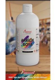 Resim Red Rose Beyaz Akrilik Boya 500 G 