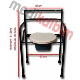 Resim Seyyar Hasta Klozeti Portatif Tuvalet Ürün 