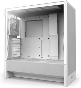 Resim NZXT H5 Flow 2024 - Kompakt ATX Mid-Tower PC Oyun Kasası - Yüksek Hava Akışı - 2 x 120 mm Fanlar Dahil - 360 mm Ön ve 240 mm Üst Radyatör Desteği - Kablo Yönetim Sistemi - Temperli Cam - Beyaz 