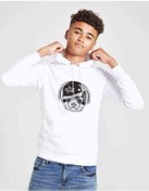 Resim Gözlüklü Kulaklık Ve Hip Hop Şapkalı Baskılı Unisex Çocuk Kapüşo Beyaz 