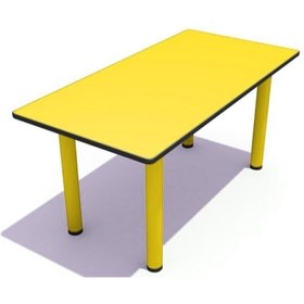 Resim Bebeji Metal Ayaklı Dikdörtgen Masa 60x120 