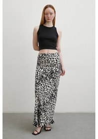 Resim Desenli Maxi Verev Etek Ekru Ekru 