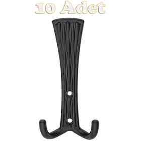 Resim Troy Portmanto Vestiyer Duvar Dolap Elbise Askısı Siyah Mobilya Kapı Askılığı Askılık 10 Adet Siyah 