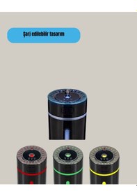 Resim Led Işıklı Aromaterapi Hava Nemlendirici Ultrasonik Sessiz Nem Ay 
