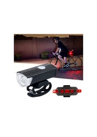 Resim Usb Şarj Edilebilir Led Bisiklet Far Işık Ön Arka Lambası Çok Renkli 