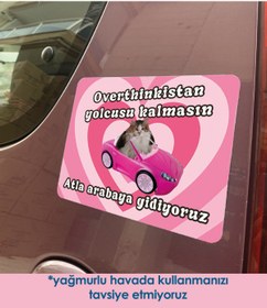 Resim moontainills Overthinkistan Eğlenceli Araba Magneti 