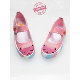 Resim Casabony Pembe Rugan Simli 3D Kız Babet Sneakers Tekstil ve PVC Malzemeden Şık Tasarım 