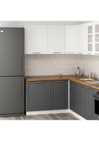 Resim Minar 165Cm Köşe Mutfak Dolabı Beyaz Antrasit K165-Mcba1 Beyaz 