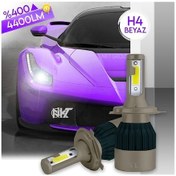 Resim Sangyong Actyon Sports H4 Uzun Kısa Far Led Şimşek Etkili Beyaz 