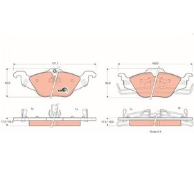Resim Fren Balatası Ön Astra G 1,2 1,4 1,6 1,7 Td 98 1605034 / Del 
