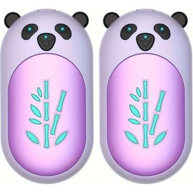 Resim Fochsia Sumucaen Şarj Edilebilir Mor Cep Isıtıcısı 2li Set 20 Saat Isıtma Kamp Av Malzemesi 