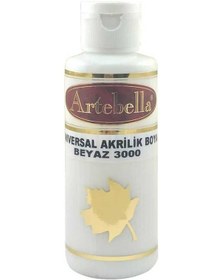 Resim Beyaz Akrilik Boya Artebella Beyaz Akrilik Boya 3000 Beyaz 130 Ml 