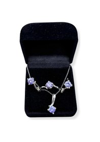 Resim Oya Silver Mor Taşlı Gümüş Set&takım 