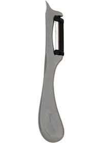 Resim Solingen Simli Gümüş Dikey Soyacak Paslanmaz Alman Çeliği, Ergonomik Sap, Çift Yönlü Kesici Ağız-193 Gümüş 