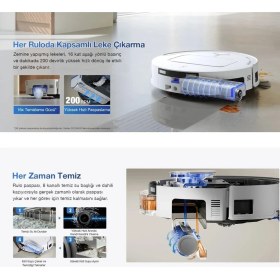 Resim Ecovacs 18000PA Zerotangle 3.0 Ozmo Roller Gerçek Zamanlı Mop Yıkama 75°c Sıcak Sulu Omnı Robot Süpürge 