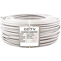 Resim Bises 100 Metre Kaliteli 2+1 0.22 MM CCTV Güvenlik Kamera Kablosu 