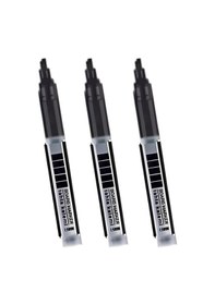 Resim Siyah Yazı Tahta Kalemi 3 Adet Kartuşlu Değişebilen Kolay Silinebilir Beyaz Yazı Tahta Kalemi Doldurulabilir 