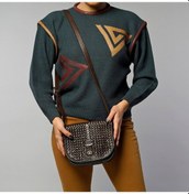 Resim Gön Handmade Deri Örgü Postacı Çanta (Mol) 