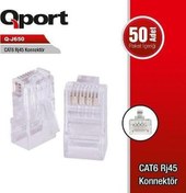 Resim Cat6 UTP Q-J650 RJ45 50li paket Plastik Konnektör Qport