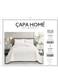 Resim Çapa Home Yeni Nesil Nubuk Yaz - Kış Modern Lüks Yatak Örtüsü, Pollen , Tek Kişilik Krem 