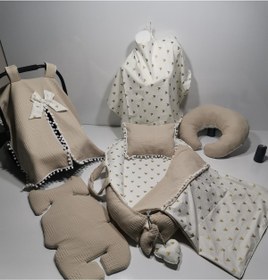 Resim Balamira Waffle Vizon Micemauslu 7 Parça Babynest Seti 