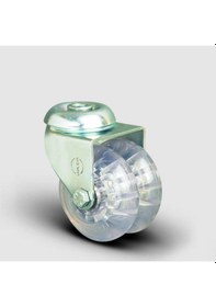 Resim ET04DBP75 Oynak Delikli Çiftli Şeffaf Tekerlek Çap:75 Sanayi 