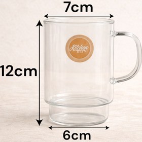 Resim Borosilikat 6’lı Cam Meşrubat Bardak 330ml Isıya Dayanıklı Şeffaf Cam Bardak Seti KW-1054 
