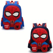 Resim 1 adet/2 adet Marvel Spider-Man Karikatür Sırt Çantası Kadınlar için - Dayanıklı Naylon & Komütör Çantası Ayarlanabilir Askılar, Fermuar Kapatma, Polyester Astar, Kırmızı & Mavi Tasarım, Sırt Çantası, Günlük Kullanım, Temalı Çanta, Güvenli Fermuar Kapatma 