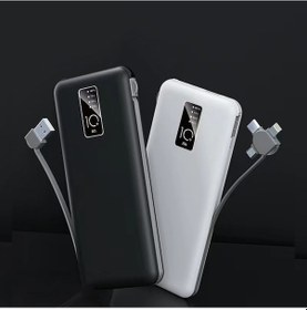 Resim Subutu Beyaz Pw-05 Hızlı Led Göstergeli Micro Lightning Type-c Kablolu Taşınabilir Powerbank 10 Beyaz 