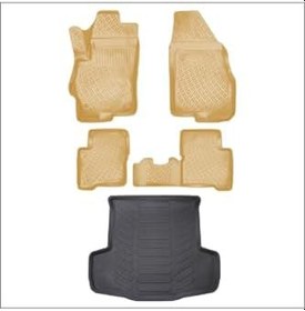 Resim Tgn-53063 2012 Bagaj Havuzu + Bej 3D Paspas Opel İnsignia ile uyumlu 