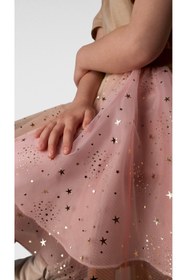 Resim Yasemin's Little Sparkles Pembe Tütü Etek - Kız Çocuk Yıldız Desenli, Parti & Günlük Model 