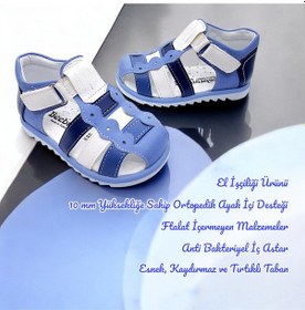 Resim Beebron Ortopedik Erkek Bebek Ve Çocuk Sandaleti Ebgcm2406 Mavi Lacivert Beyaz 
