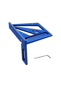 Resim Suofeng Profesyonel Ahşap Ölçüm Cetveli - 3d Çok Açılı Alüminyum Gönye Ve Açıölçer Metrik/inç Mavi 