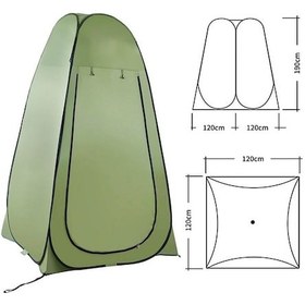 Resim Kamp Plaj Duş Wc Otomatik Giyinme Çadırı 120x120 190 Portatif Çadır Giyinme Çadırı Yağ Yeşili 