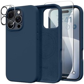 Resim Nihcase İphone Uyumlu 16 Pro Kılıf Kivi Magsafe Özellikli 3lü Kombin Kılıf 