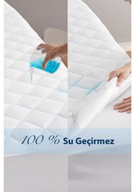 Resim Unicolor Kapitoneli Fitted Full Lastikli Sıvı Geçirmez Alez Sessi 