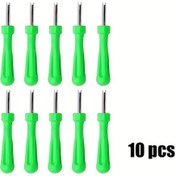 Resim Hightower 10 Adet Yeşil Portatif Lastik Valfli Somun Anahtarı Tamir Aracı Bisiklet Motosiklet 
