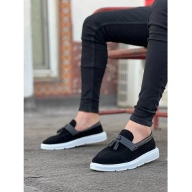 Resim ET0005 Bağcıksız Yüksek Taban Klasik Süet Kemerli Püsküllü Corcik Erkek Ayakkabı 