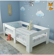 Resim Herseycik Ninnimo Montessori Mdf Bebek Karyolası Beyaz Y2 70X140 Yatak Uyum 