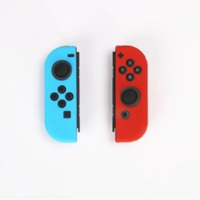 Resim Konsol İstasyonu Nintendo Switch Joy-con Silikon Koruyucu Kılıf Mavi Kırmızı 