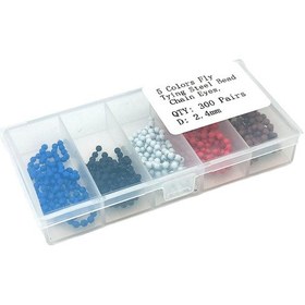 Resim Suntek 300 Adet Fly Bağlama Boncuk Gözler Taşınabilir 