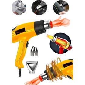 Resim Profesyonel 4800 Watt Darbeye Dayanıklı Kademeli Sıcak Hava Tabancası Hediyeli Ürün. 