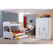 Resim Bubu Home Retro Çocuk Odası Takımı(Dolap+Yavruluranza+Çalışma Masası) 