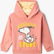 Resim Koton Erkek Bebek Pamuklu Uzun Kollu Snoopy Baskılı Lisanslı Kapşonlu Sweatshirt 3smb10092tk 