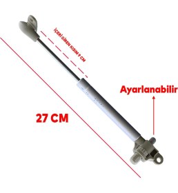 Resim Badem10 Ayarlanabilir Dolap Amortisörü Gazlı Piston Kapak Hidroliği Tutacağı Kapak Yavaşlatıcı Beyaz 80 N 